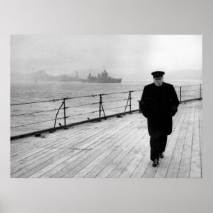 Poster Winston Churchill En Mer