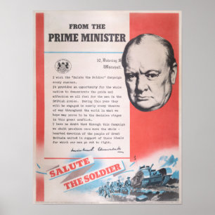 Poster Winston Churchill, Réimpression de l'affiche de Br