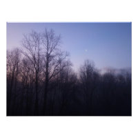 Winter Moon Matin Paysage Photographie