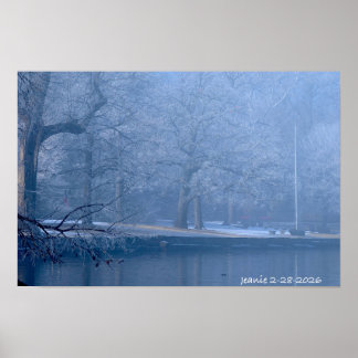 Poster Winter on the river