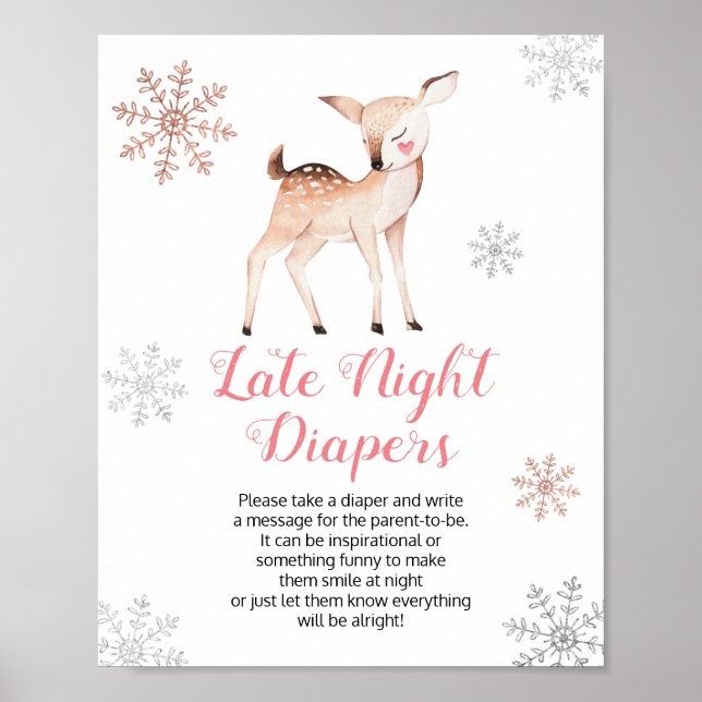 Poster Winter Onederland 1er Anniversaire Late Night Diap (Devant)