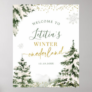 Poster Winter Onederland Forest Premier anniversaire Bien