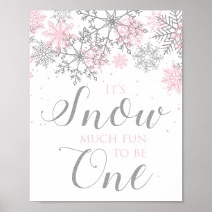 Poster Winter Onederland Neige Beaucoup de plaisir pour ê