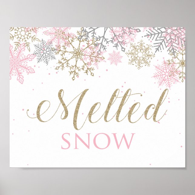 Poster Winter Wonderland Mélange neige (Devant)