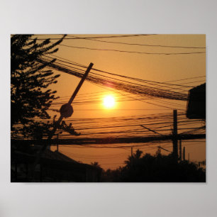 Poster Wired Sunset ... Krung Thep, Thailand