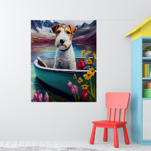 Poster Wirefox Terrier sur une pagaie : une aventure Pitt