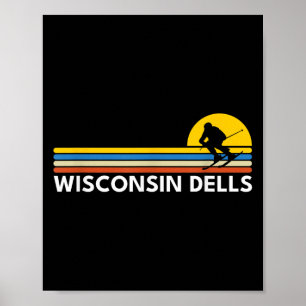 Poster Wisconsin Dells Souvenirs Rétro Vintage Ski