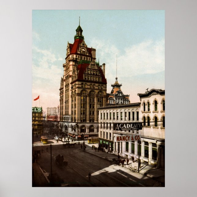 Poster Wisconsin Street Milwaukee (Devant)