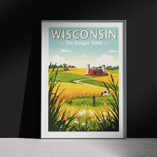 Poster Wisconsin vintage