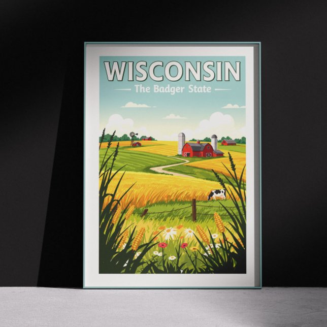 Poster Wisconsin vintage (Créateur téléchargé)