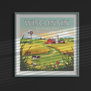Poster Wisconsin vintage