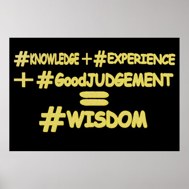 Poster "WISDOM EQUATION" Mignonne Expression Design. Comm (Devant)