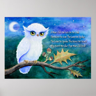 Poster Wise Old Owl Rhime