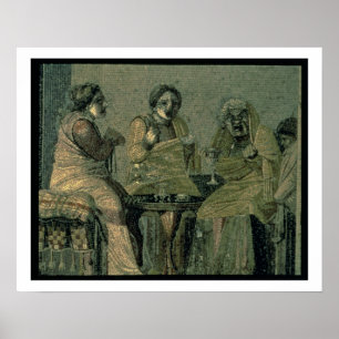 Poster Wise woman and patients, from the Villa Cicero