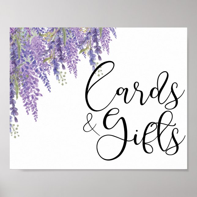 Poster Wisteria arbre Cartes de mariage et cadeaux (Devant)