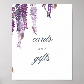 Poster Wisteria rêves table cadeau mariage signe