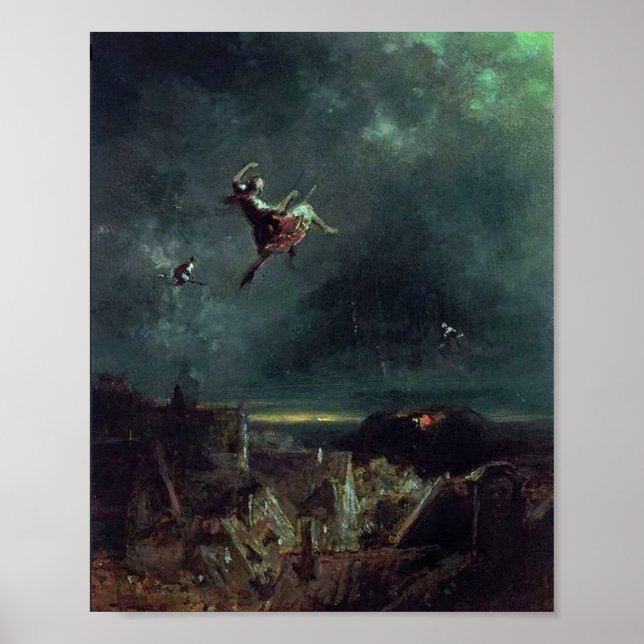 Poster Witches Ride By Carl Spitzwei (Devant)
