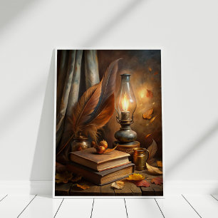 Poster Witch's Study Wall Art - Vintage chandelle magique