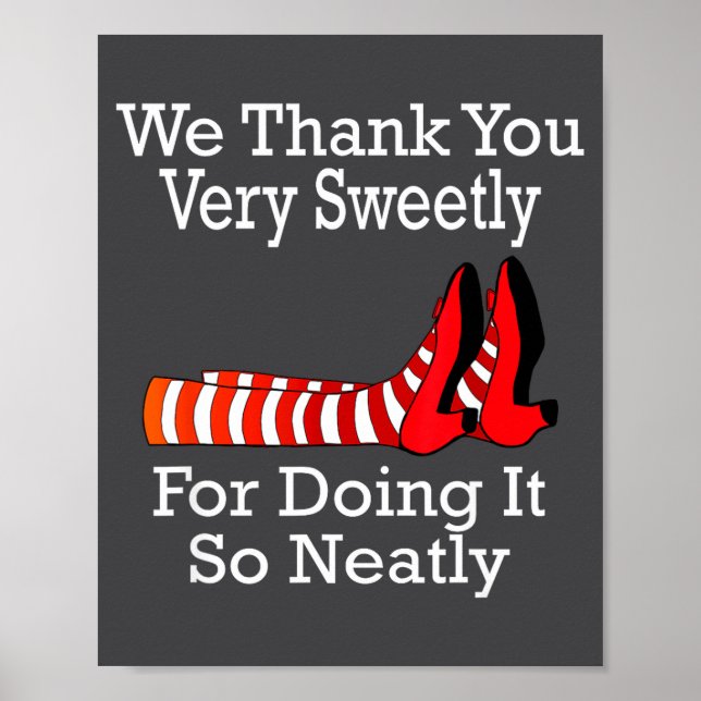 Poster Wizard Of Oz - We Thank You Very Sweetly  (Devant)