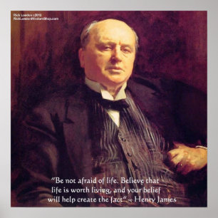 Poster Wm James "Life Worth Living" Citation de la sagess