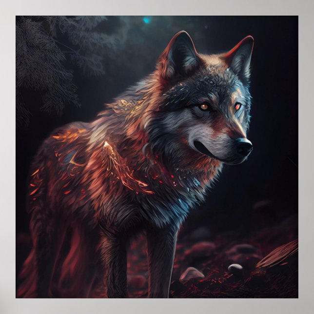 Poster Wolf (Vorne)