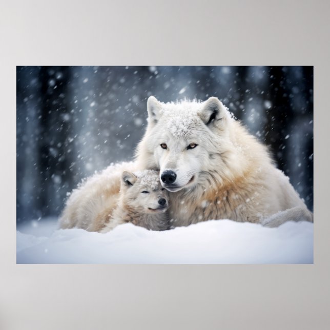 Poster Wolf Animal sauvage Beauté Liberté Art sauvage (Devant)