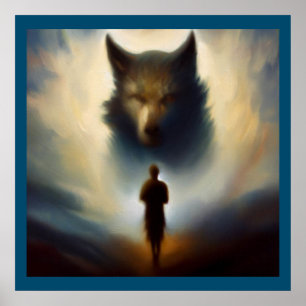 Poster Wolf animal Spirit 2