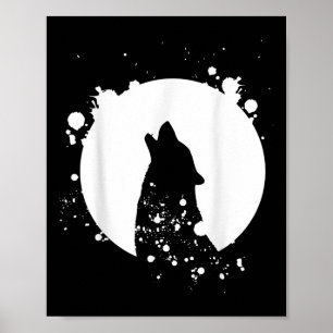 Poster Wolf Hommes Silhouette Animal Motif De l'environne