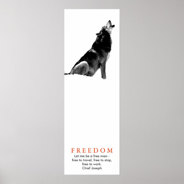 Poster Wolf inspiré de la liberté d'origine (Devant)