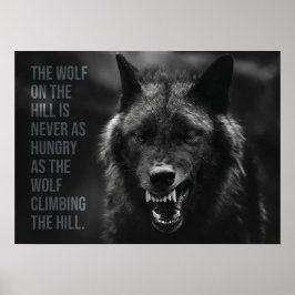 Poster Wolf On The Hill - Hustle, Succès, Entrepreneur