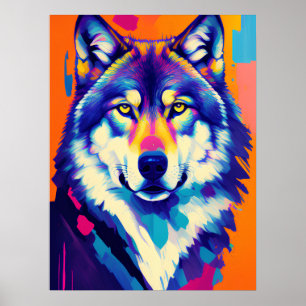 Poster Wolf Picture Wall Art, magnifique Wolf Wild