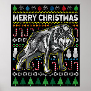 Poster Wolf Ugly Christmas Sweat Wildlife Series