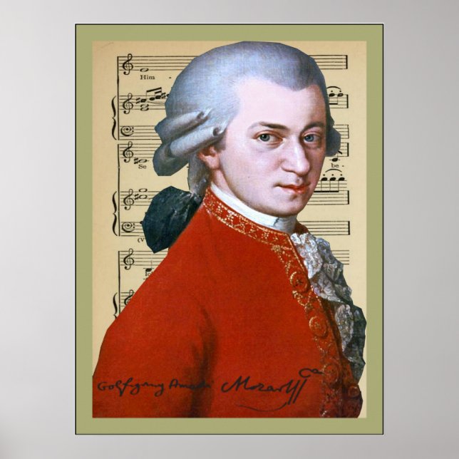 Poster Wolfgang Amadeus Mozart (Devant)