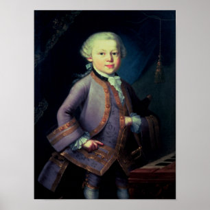 Poster Wolfgang Amadeus Mozart, 1763