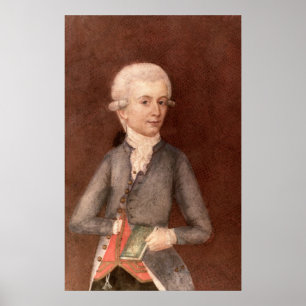 Poster Wolfgang Amadeus Mozart, c.1780