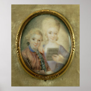 Poster Wolfgang Amadeus Mozart et sa soeur