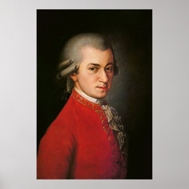 Poster Wolfgang Amadeus Mozart Portrait (Devant)