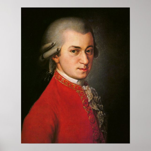 Poster Wolfgang Amadeus Mozart Portrait (Devant)