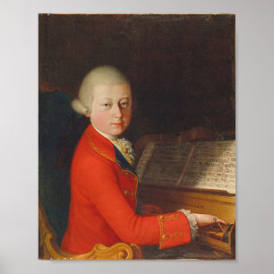 Poster Wolfgang Amadeus Mozart Portrait Young