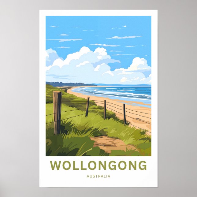 Poster Wollongong Australia Travel Print (Devant)