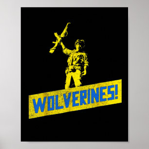 Poster Wolverines soutiennent l'Ukraine Stand avec l'Ukra