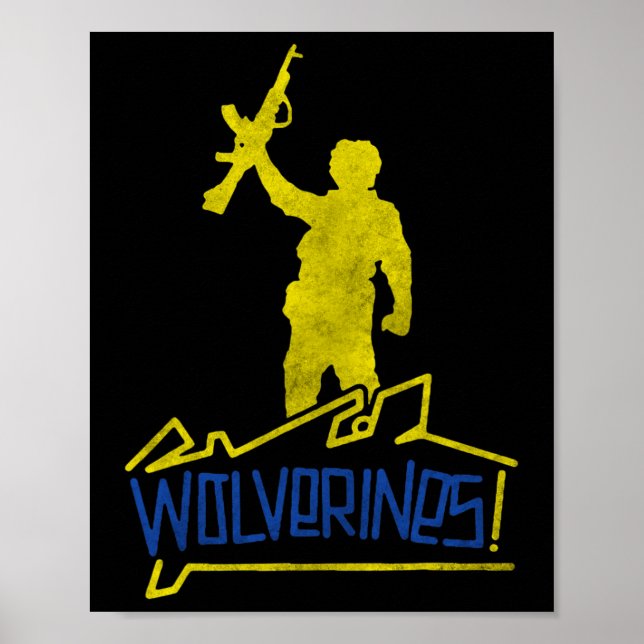 Poster Wolverines Support Ukraine  (Devant)