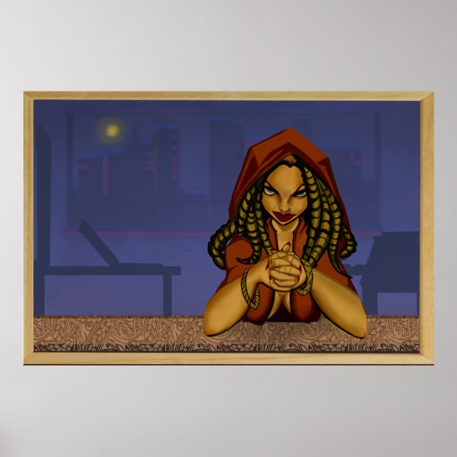 Poster Woman At Bar (Devant)