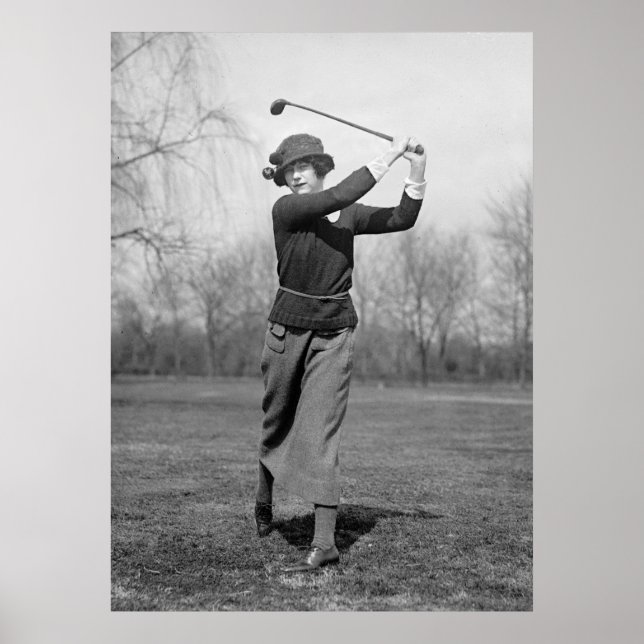 Poster Woman Golfing : années 1920 (Devant)