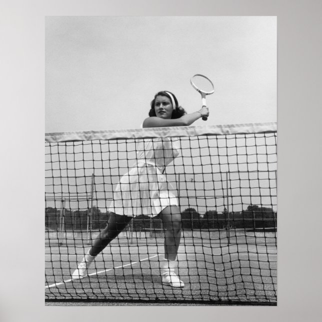 Poster Woman playing tennis (Devant)
