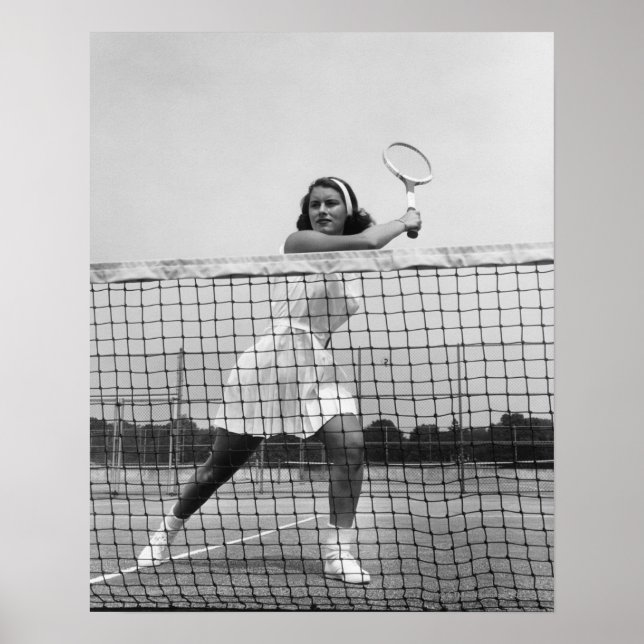 Poster Woman playing tennis (Devant)
