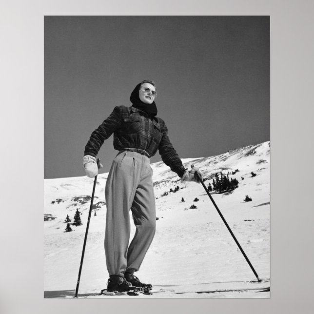 Poster Woman Skier (Devant)