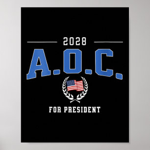 Poster Womens Aoc 2028 Pour Le Président Alexandria Ocasi