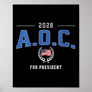 Poster Womens Aoc 2028 Pour Le Président Alexandria Ocasi