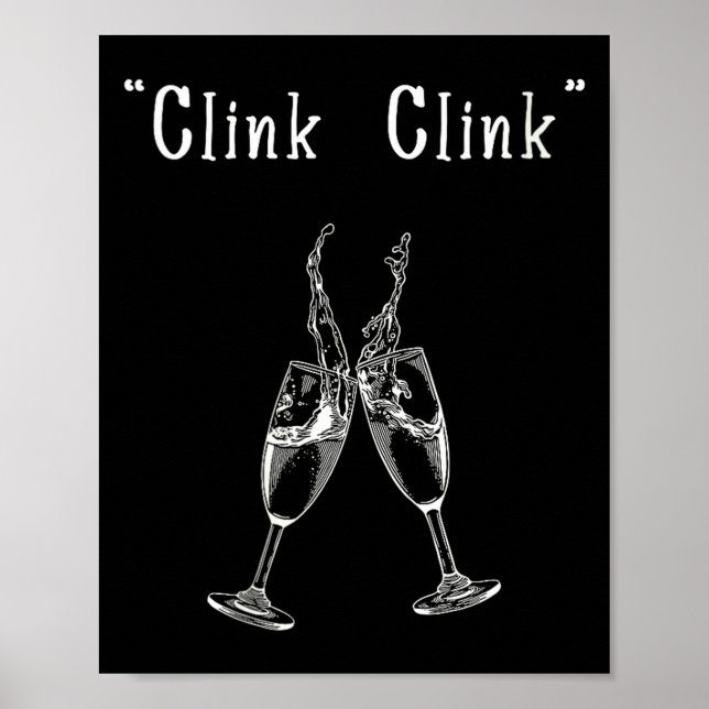 Poster Womens Clink Clink V-neck  (Devant)